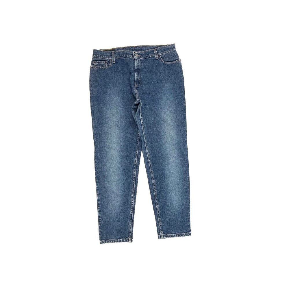 Vintage Levi's 550 Relaxed Fit Tapered Leg Women's ize 14P Dark Blue Denim Jeans